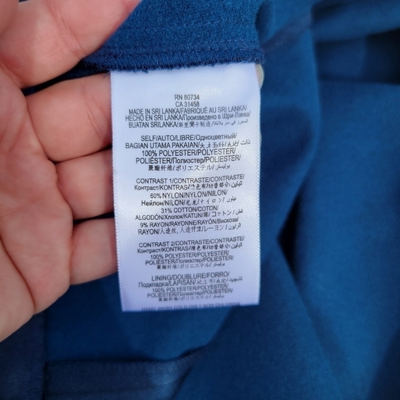 BCBGeneration Navy Fit/Flare Satin and Lace Dress Size 8 - Picture 8 of 13